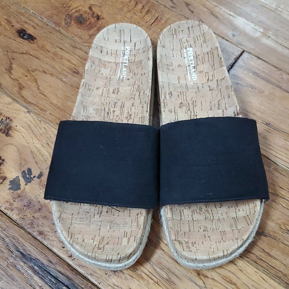 Portland Boot Company platform sandals cork sport slides